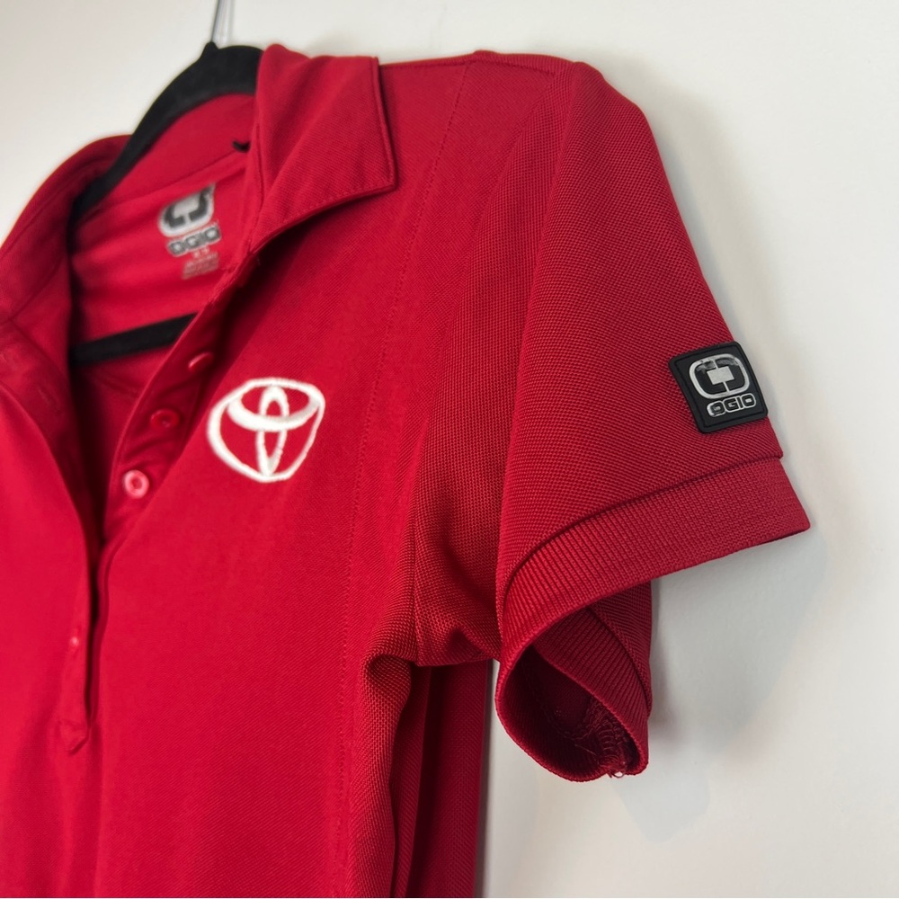 TOYOTA Red Women's Golf Polo Shirt XS - Picture 3 of 8